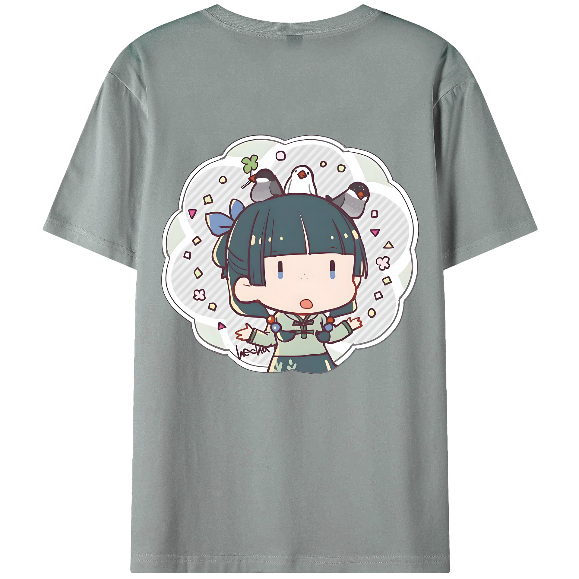 （画像用） 薬屋のひとりごと The Apothecary Diaries 綿100％ メンズ半袖Tシャツ（バックプリント） 通気性
